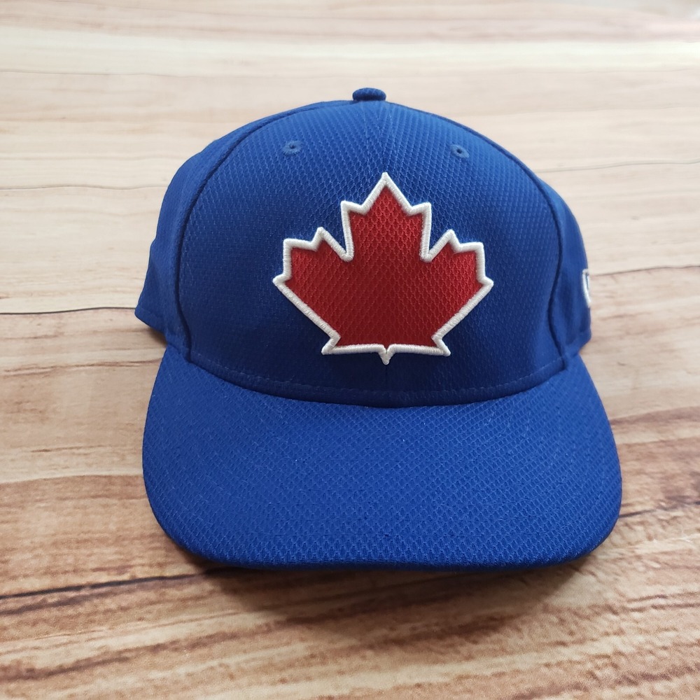 Toronto Blue Jays Hat Cap Fitted 6 7/8 Mens Blue Red Hockey NHL New Era Adult‎